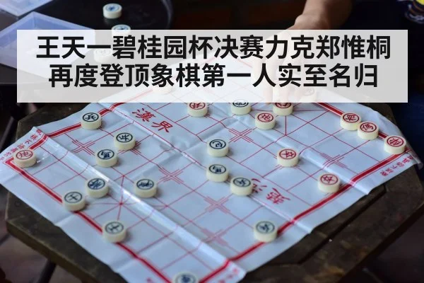 王天一碧桂园杯决赛力克郑惟桐再度登顶象棋第一人实至名归